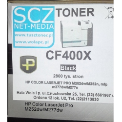 Toner czarny PREMIUM do HP  CF400X BK  201X zamiennik Color LaserJet Pro M252N, M252DW, M277N, M277DW [2,8k]